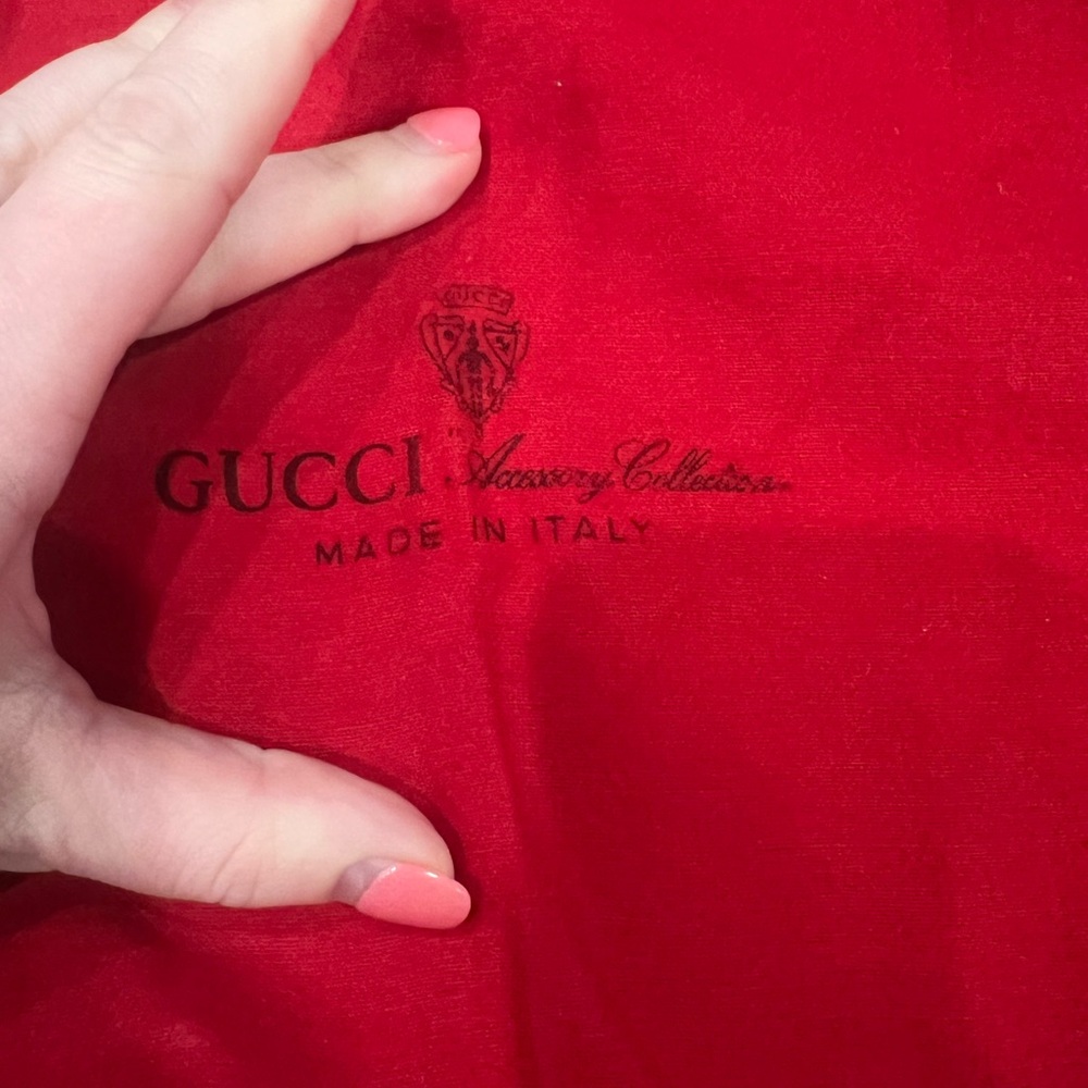 Gucci Accessory Collection Red Drawstring Dust Bag - image 2